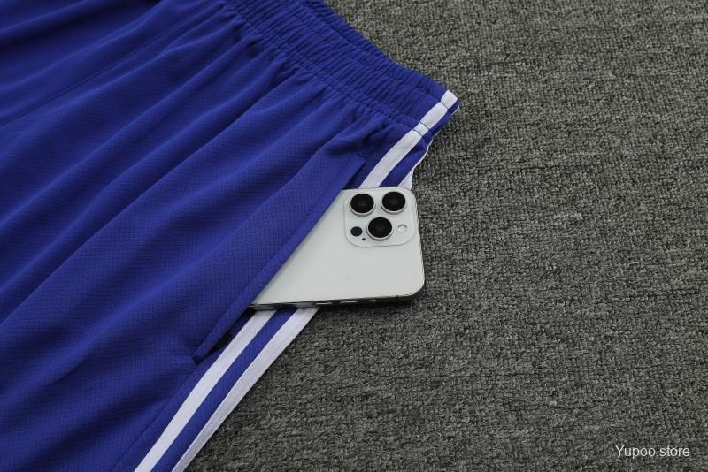 Italy 2024 Blue Cotton Short Sleeve Jersey+Shorts