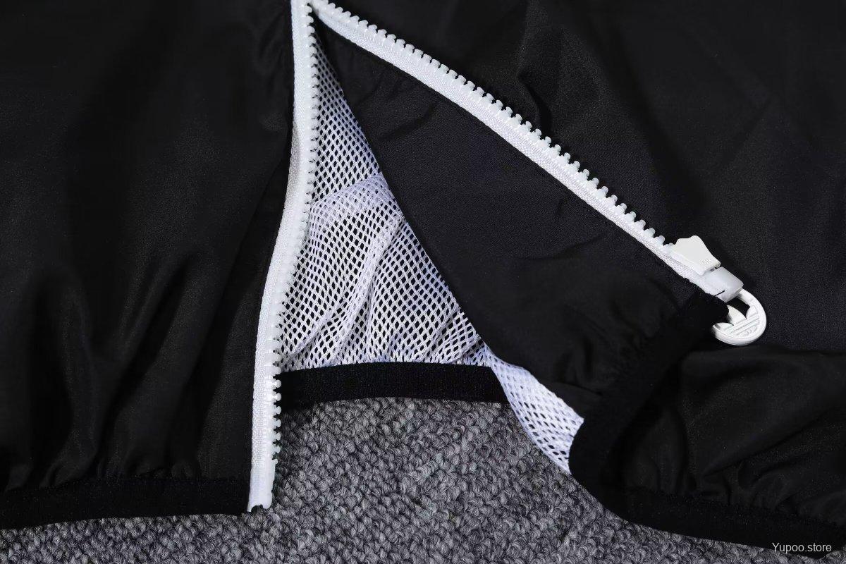 Germany 2024 White/Black Long sleeves zipper Windbreaker