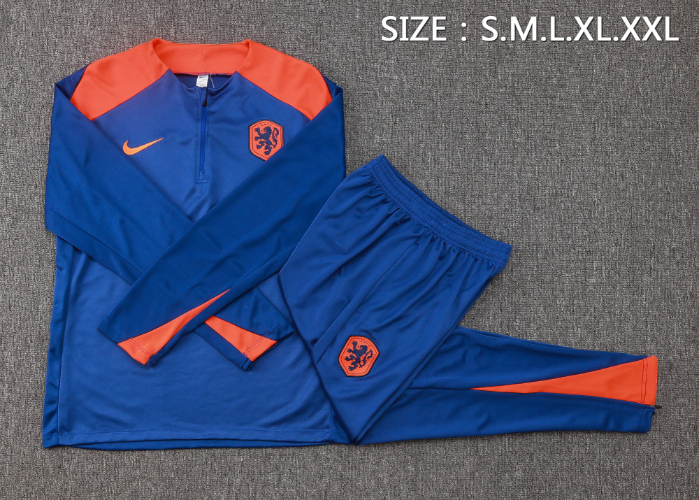 Netherlands 24/25 Adults Long sleeves half-zip Top + pants