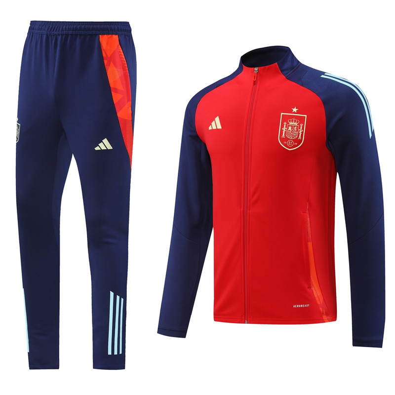 Spain 24/25 Adults Long Zipper Training Jersey  top + pants