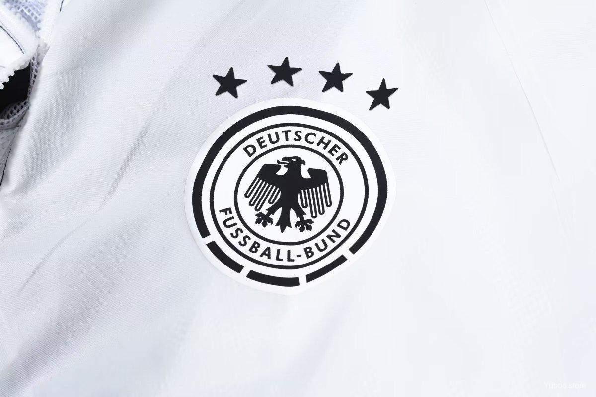 Germany 2024 White/Black Long sleeves zipper Windbreaker