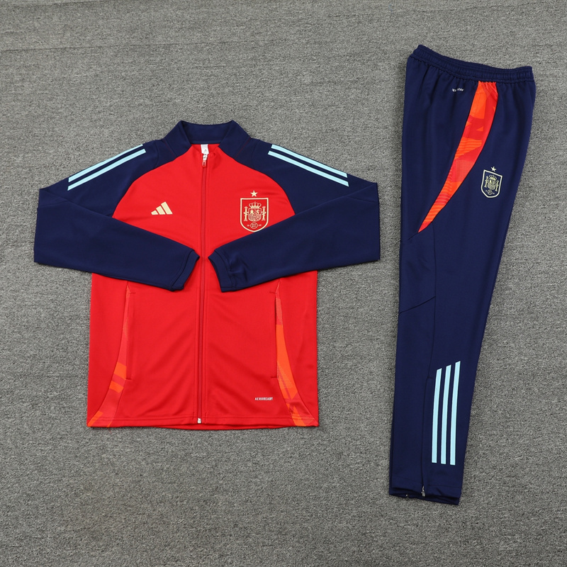 Spain 24/25 Adults Long Zipper Training Jersey  top + pants