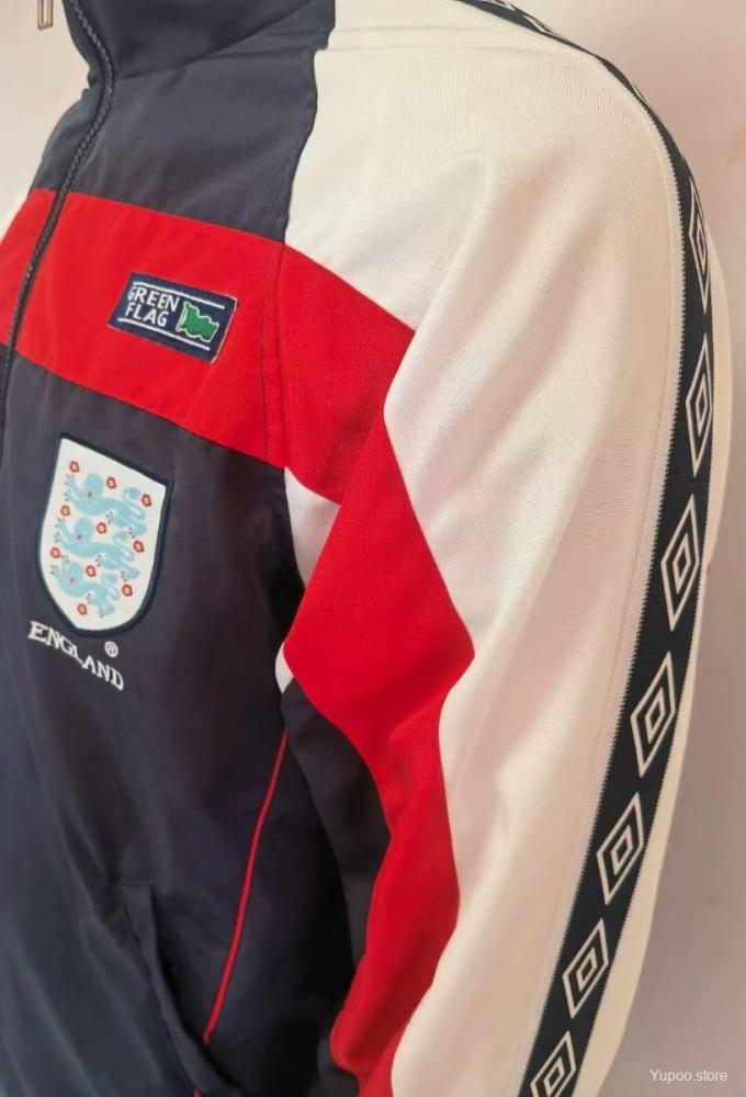 24-25 England Navy Long-Sleeve Zipper Windbreaker