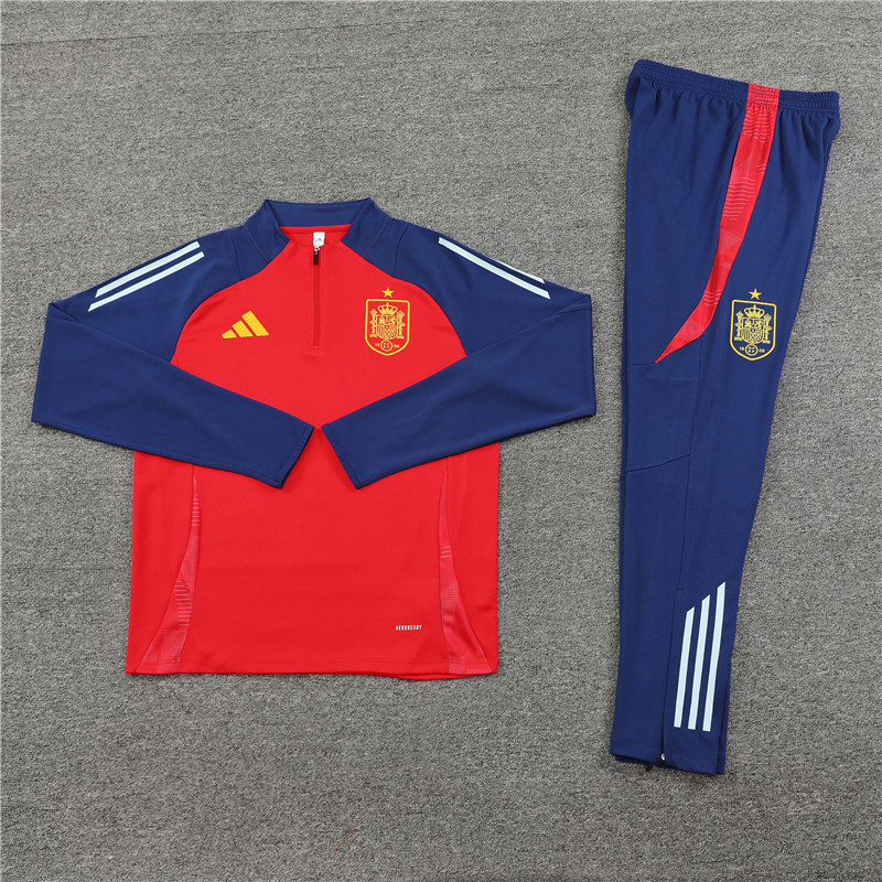 Spain 24/25 Adults Long sleeves half-zip training suit Top + pants