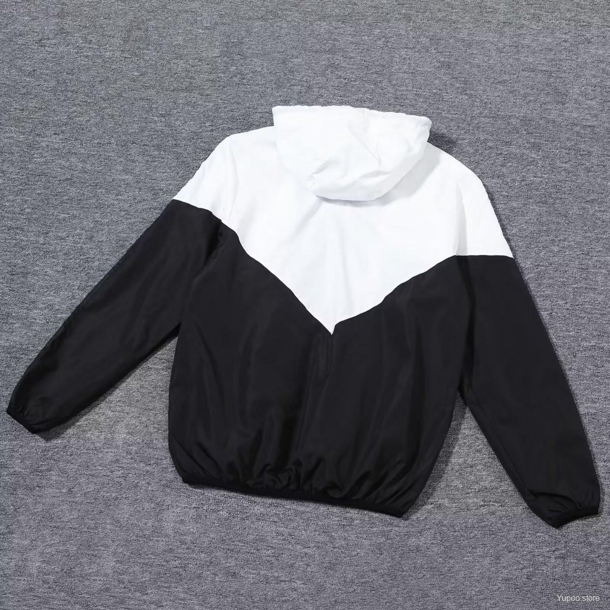 Germany 2024 White/Black Long sleeves zipper Windbreaker