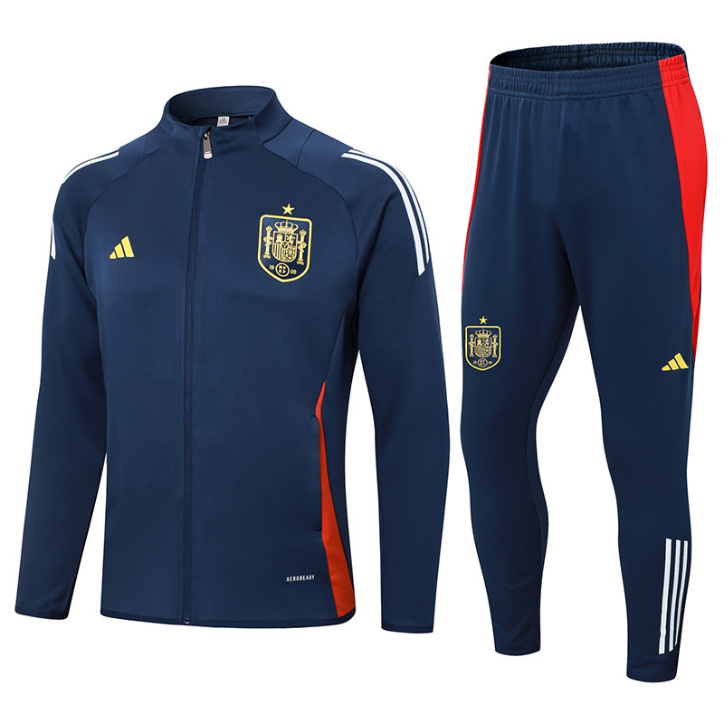 Spain 24/25 Adults Long Zipper Training Jersey  top + pants