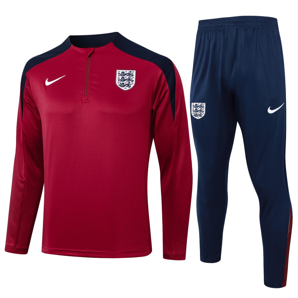 England 24/25 Adults Long sleeves half-zip training suit Top + pants