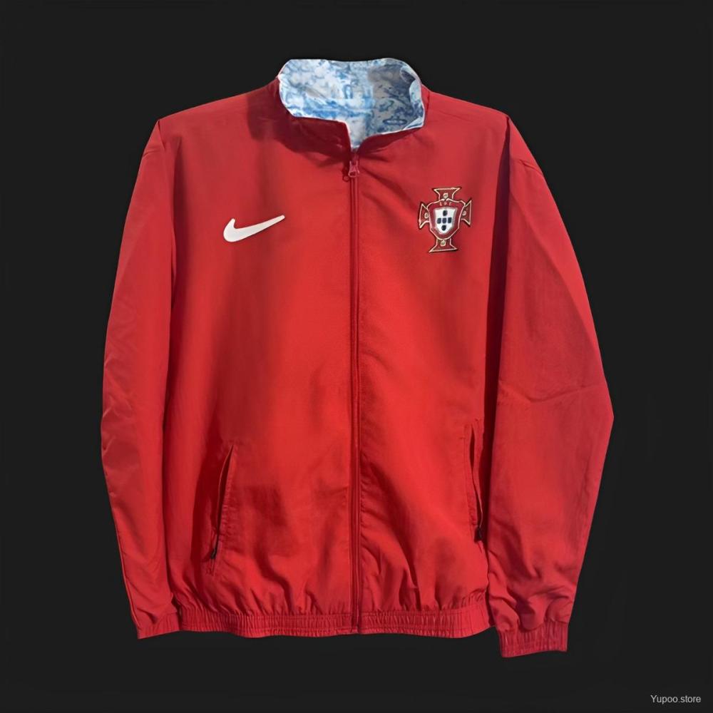 Portugal 2024 Reversible Long Blue/Red Full Zipper Jacket