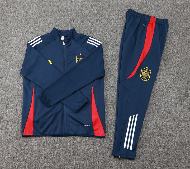 Spain 24/25 Adults Long Zipper Training Jersey  top + pants