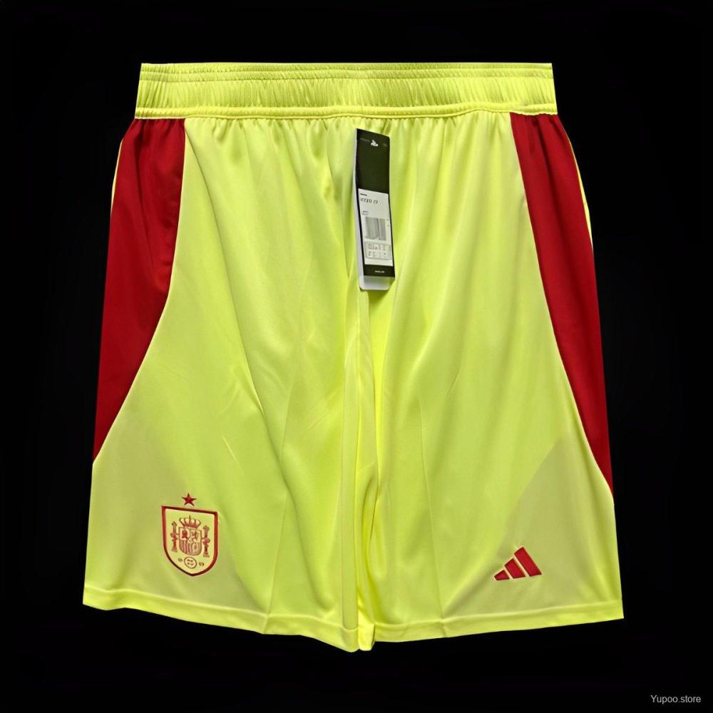 Spain 2024  Away Yellow Shorts - Fans Version