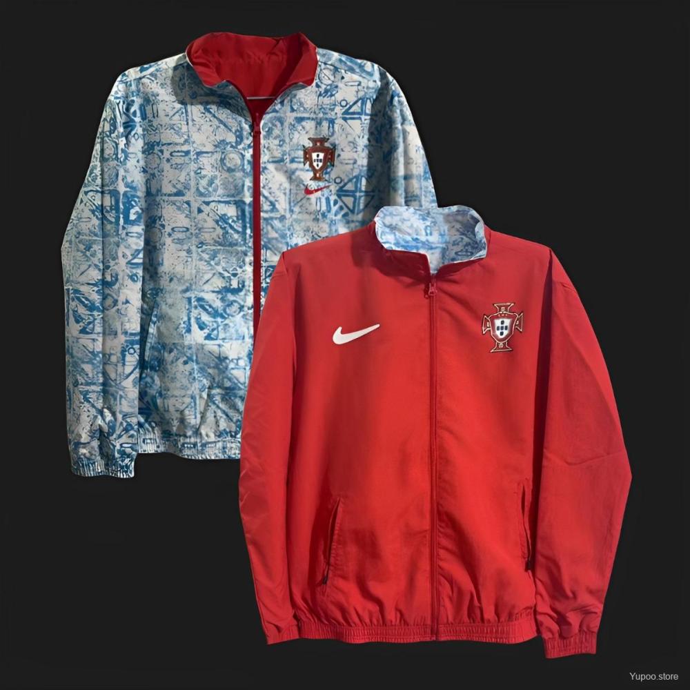 Portugal 2024 Reversible Long Blue/Red Full Zipper Jacket