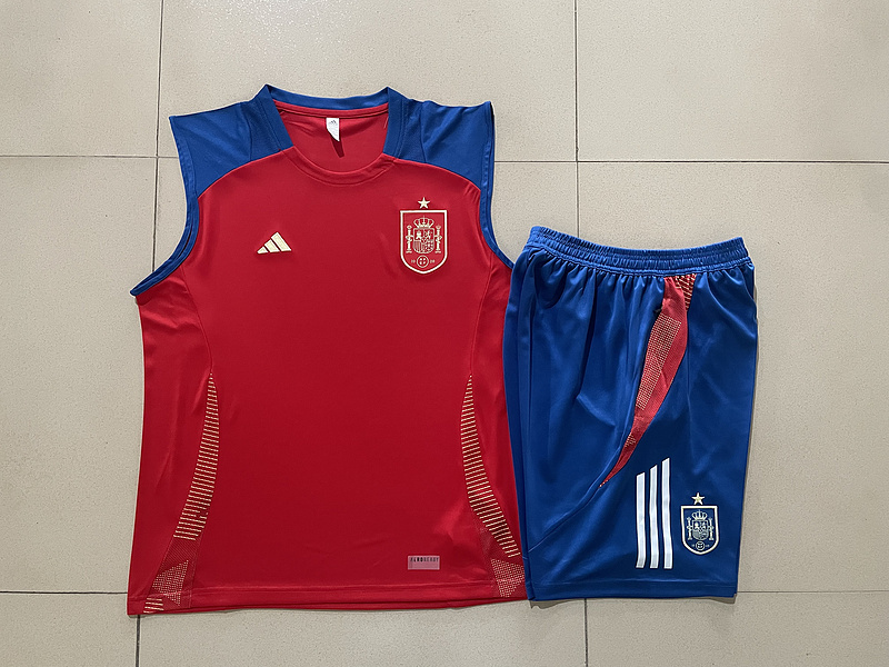 Spain 2024 Adults  sleeveless jersey+shorts