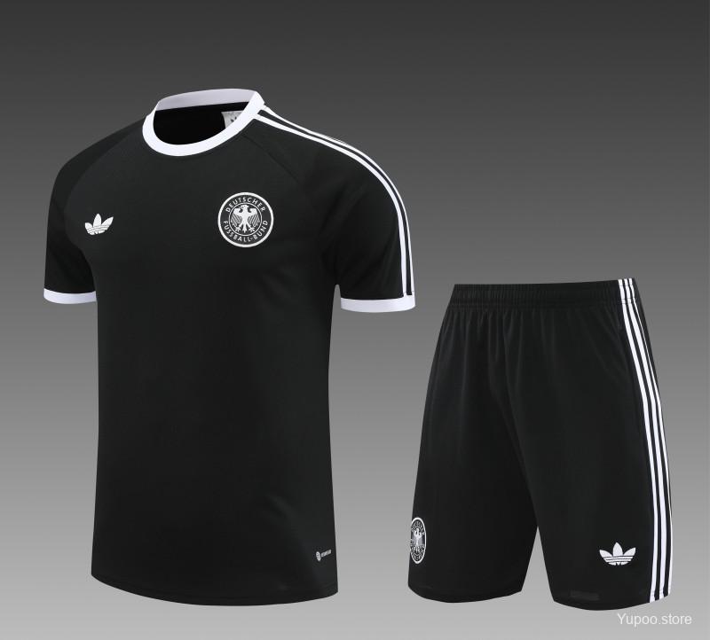 Germany 2024  Black Sleeve Jersey+Shorts