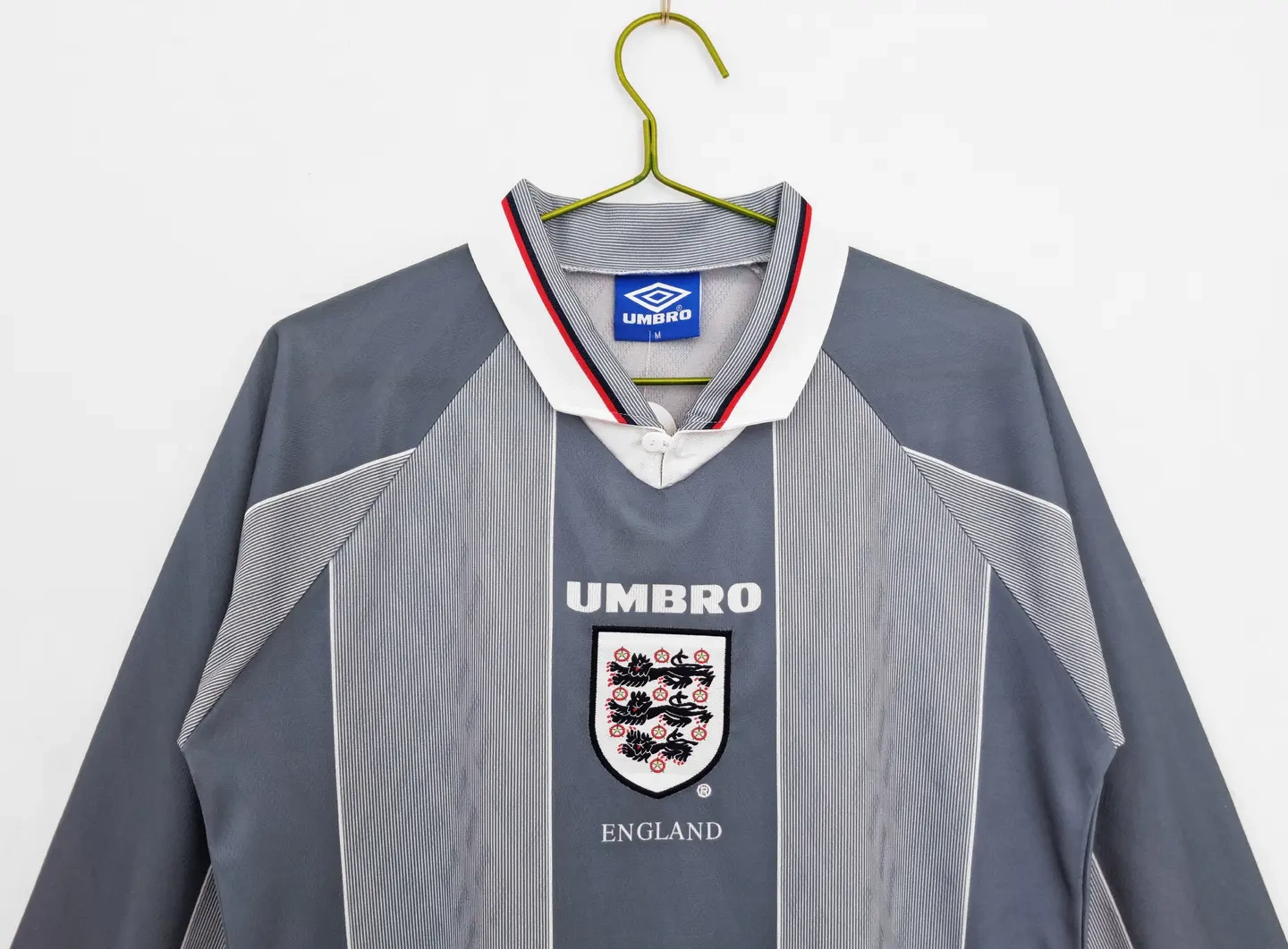 Retro England 1996 Away Stadium Long Sleeve Jersey