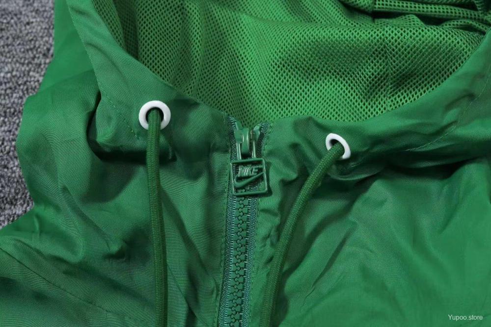 Portugal 2024 Long sleeves zipper Green Windbreaker
