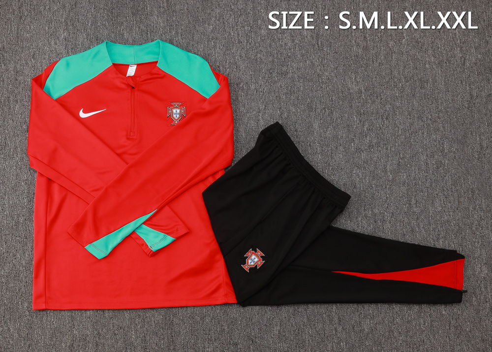 Portugal 24/25 Adults Long sleeves half-zip training suit Top + pant