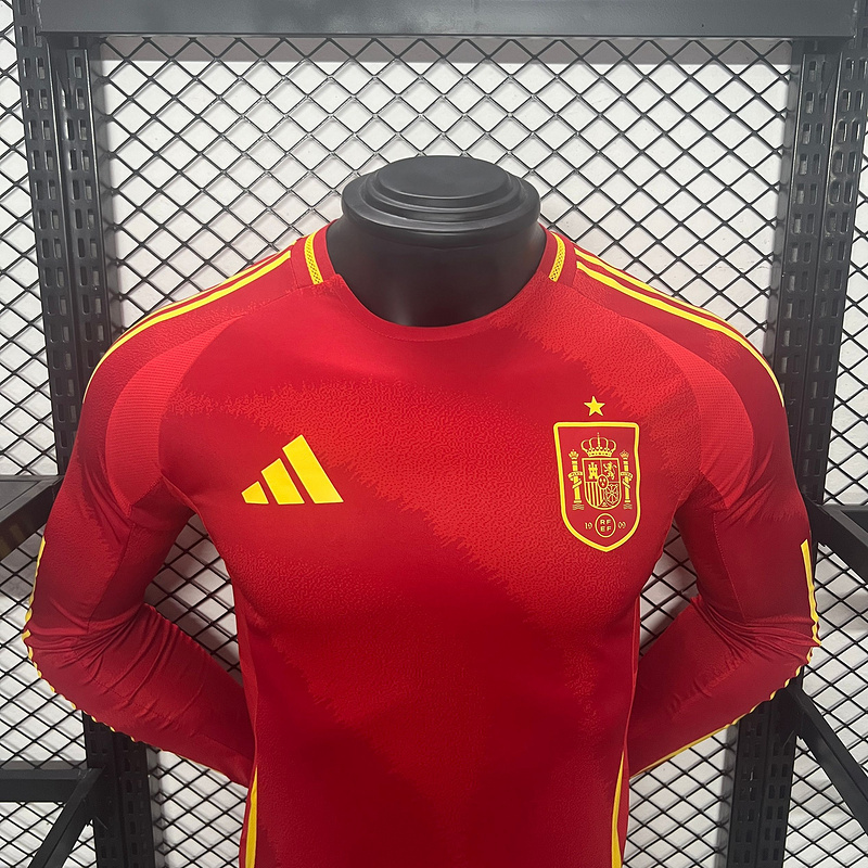 Spain 24/25 Home Long Sleeve Jersey Player Version