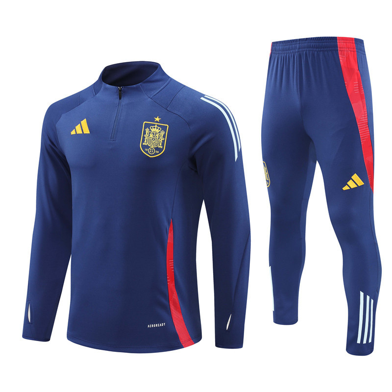Spain 24/25 Adults Long sleeves half-zip training suit Top + pants