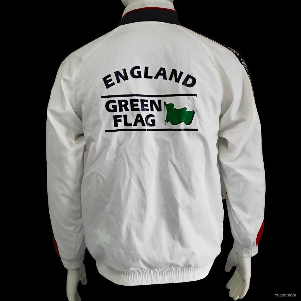 24-25 England White Long-Sleeve Zipper Windbreaker