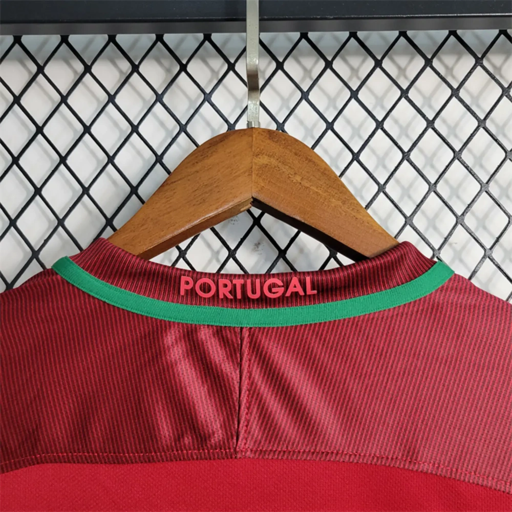 Retro Portugal 16-17 Home Stadium Long Sleeve Jersey
