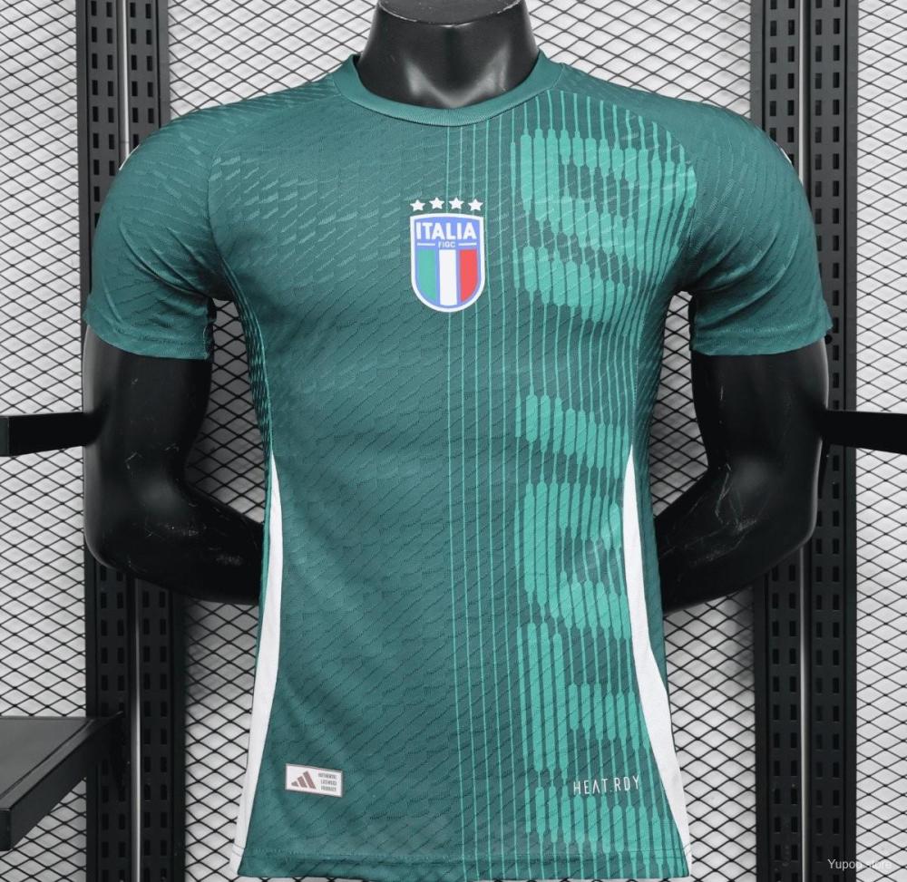Italy 2024 Pre-Match Green Jersey-Player Version