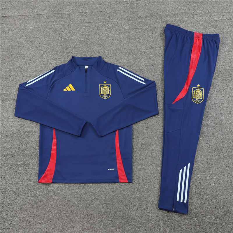 Spain 24/25 Adults Long sleeves half-zip training suit Top + pants