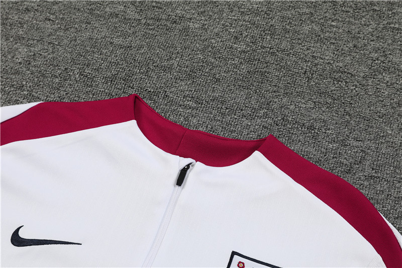 England 24/25 KIDS Long sleeves half-zip training suit Top + pants