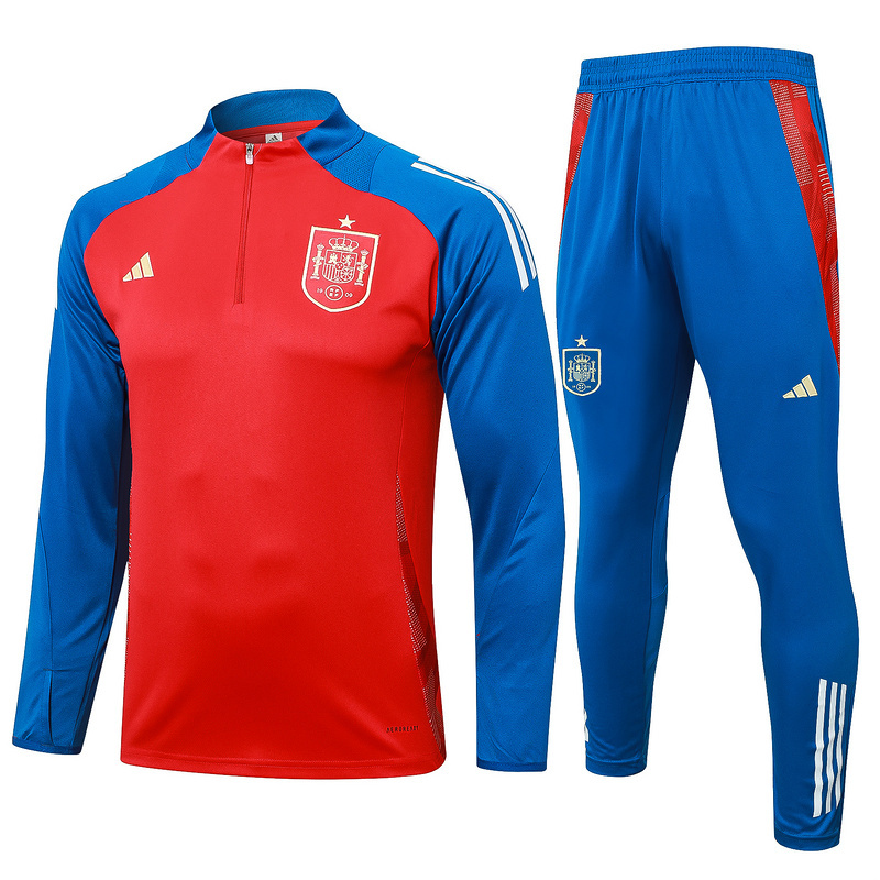 Spain 24/25 Adults Long sleeves half-zip training suit Top + pants