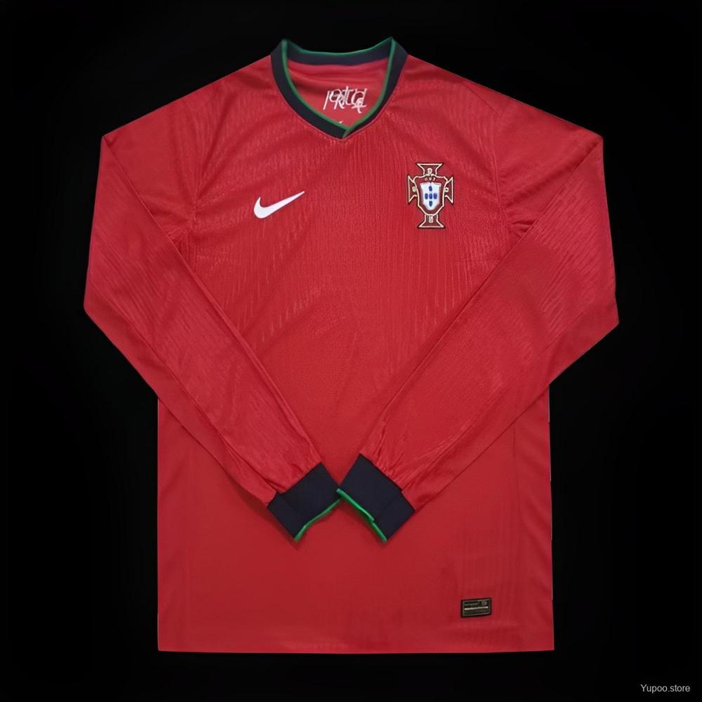 Portugal 24/25 Home Long Sleeve Jersey - Fans Version