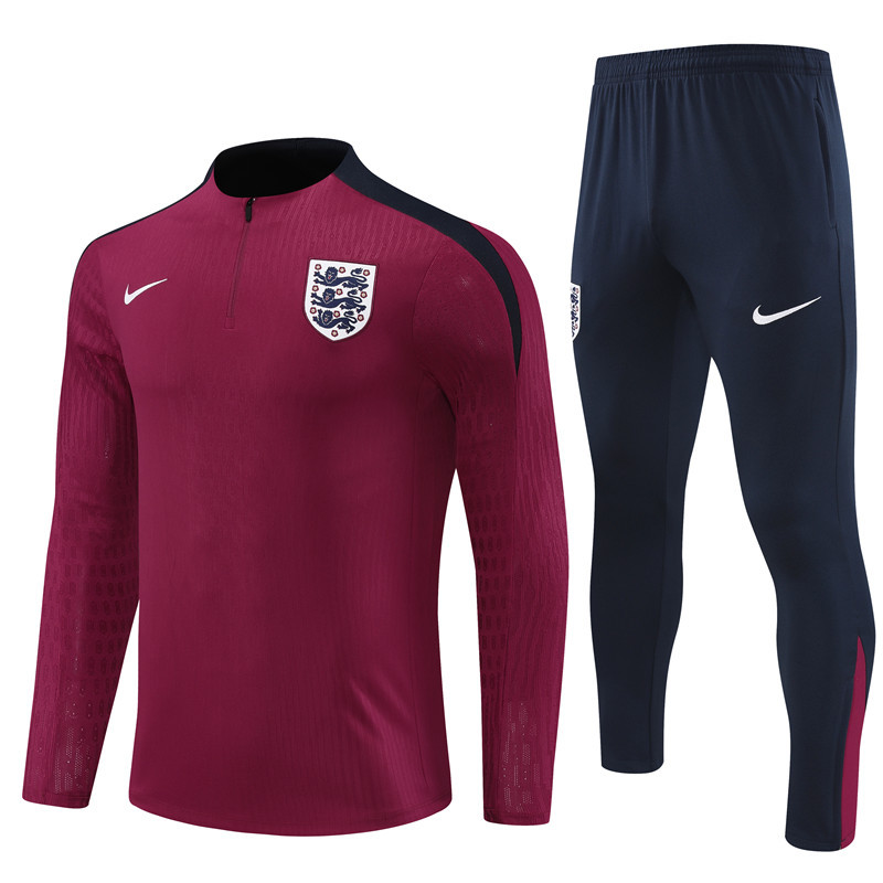 England 24/25 Adults Long sleeves half-zip training suit Top + pants