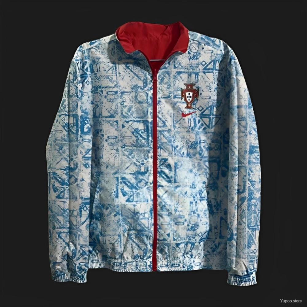 Portugal 2024 Reversible Long Blue/Red Full Zipper Jacket