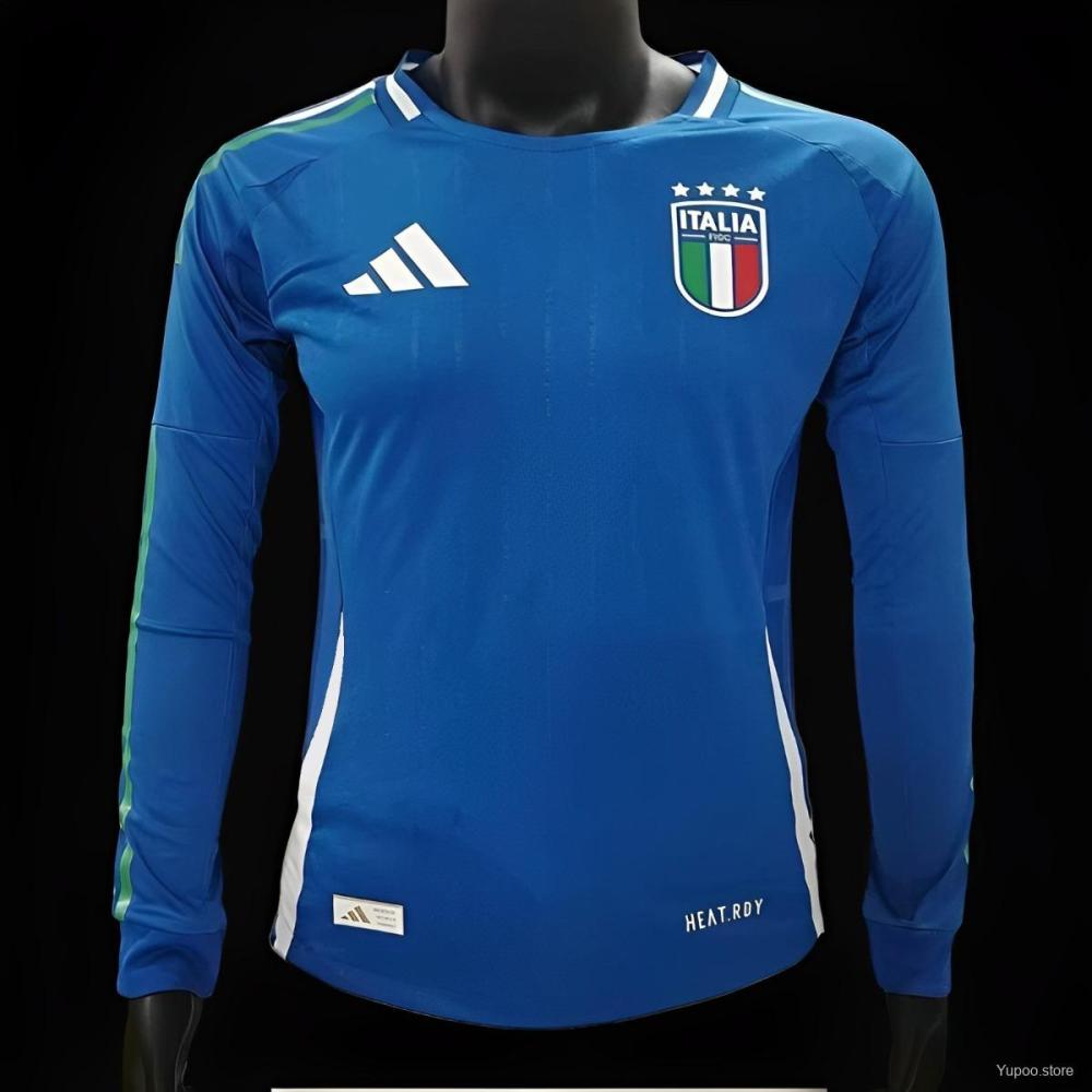 Italy 2024 Home Long Sleeve Jersey-Player Version
