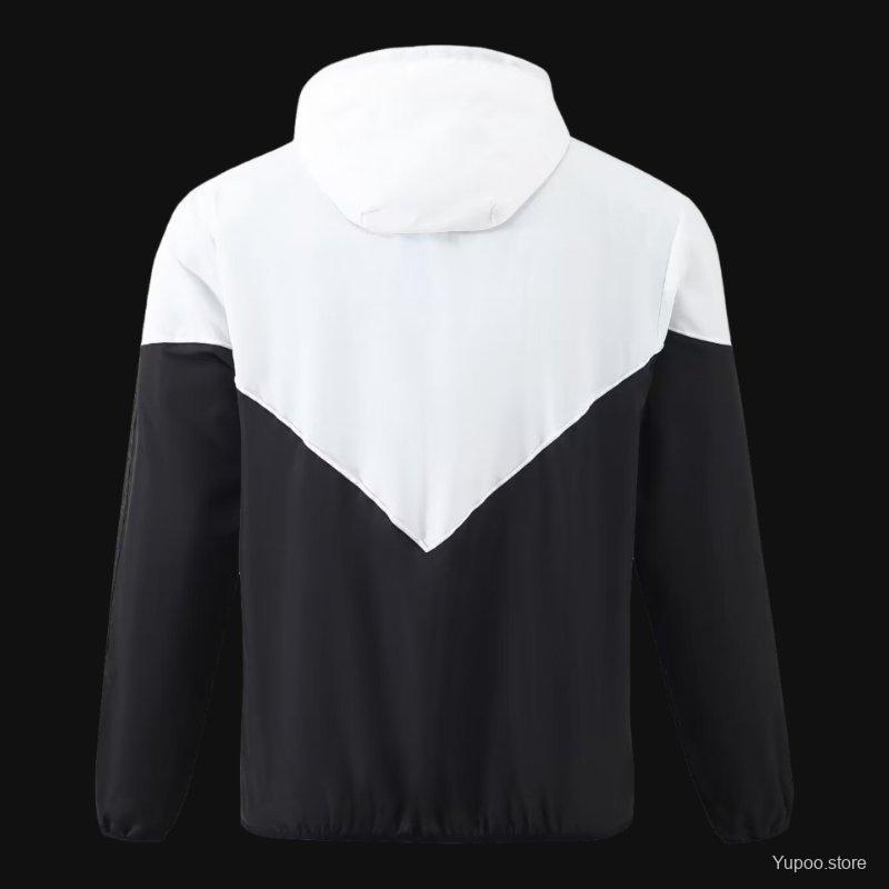 Germany 2024 White/Black Long sleeves zipper Windbreaker