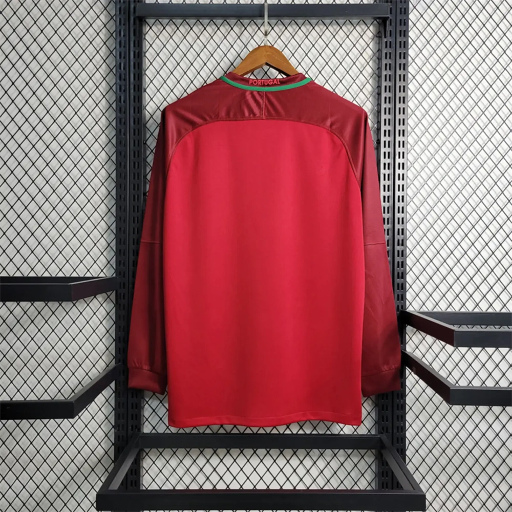Retro Portugal 16-17 Home Stadium Long Sleeve Jersey