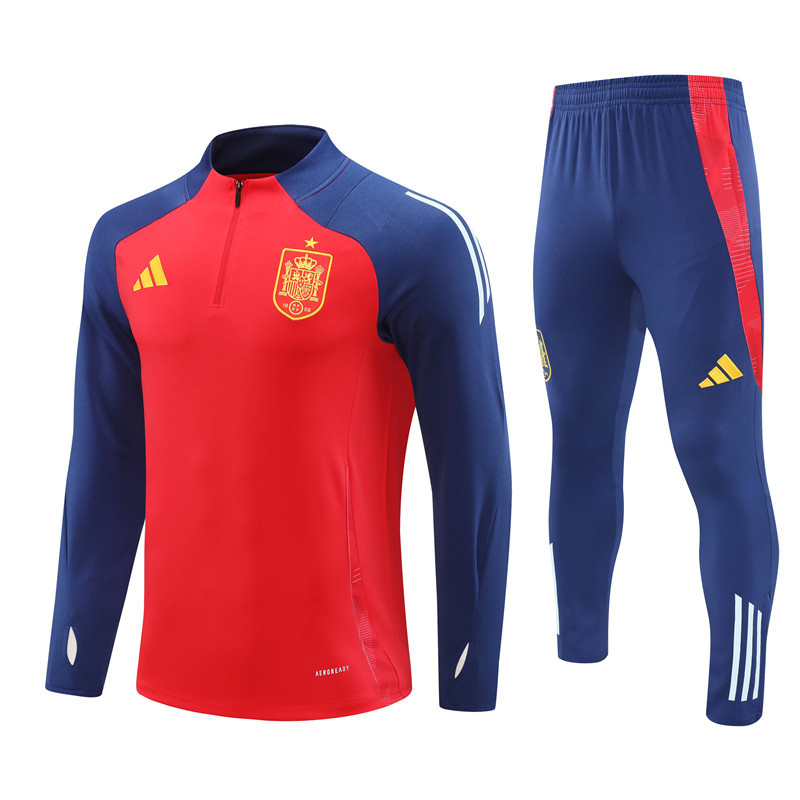 Spain 24/25 Adults Long sleeves half-zip training suit Top + pants