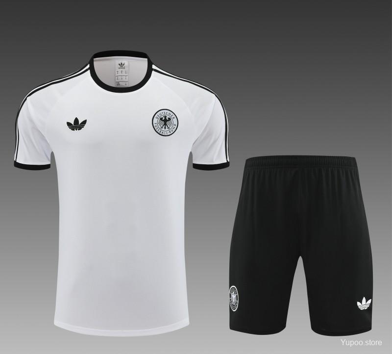 Germany 2024  White Sleeve Jersey+Shorts