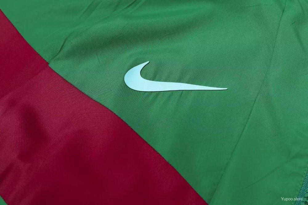 Portugal 2024 Long sleeves zipper Green Windbreaker