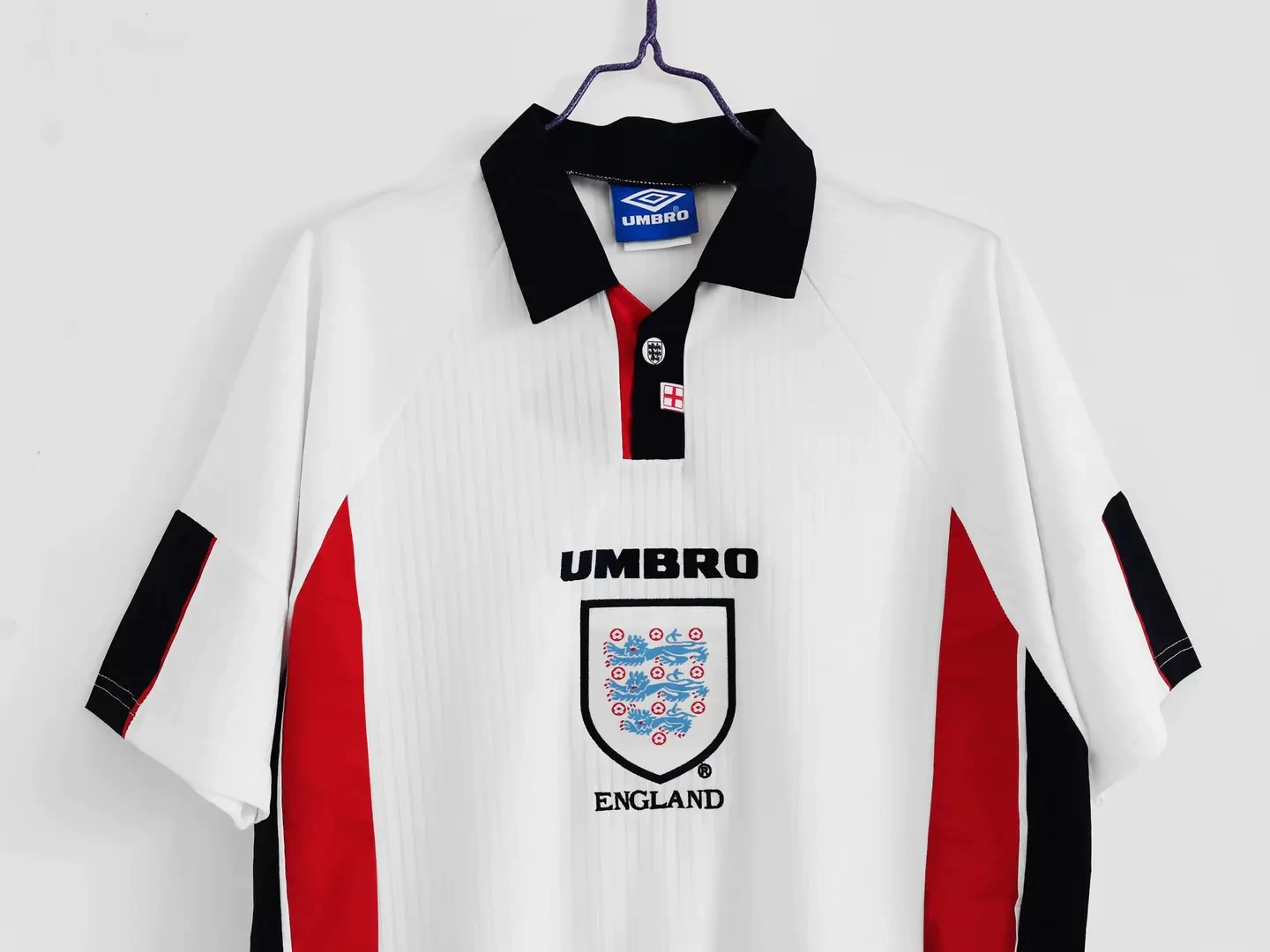 Retro England 1998 Home Stadium Long Sleeve Jersey