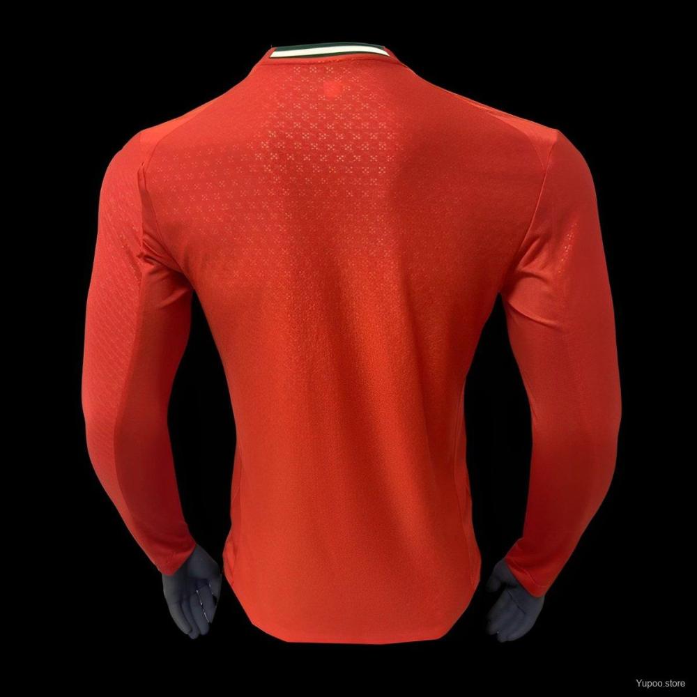 Portugal  24/25 Portugal Home Long Sleeve Jersey-Player Version