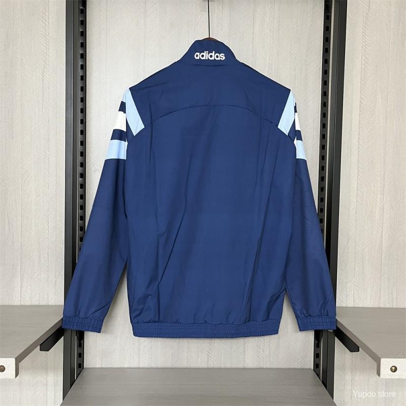 Argentina 2024 Blue Long sleeves zipper Windbreaker