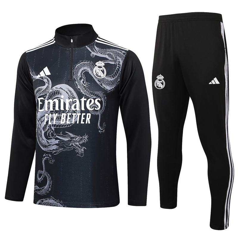 Real Madrid  24/25 Adults  Long sleeves  half-zip training suit Top + pants