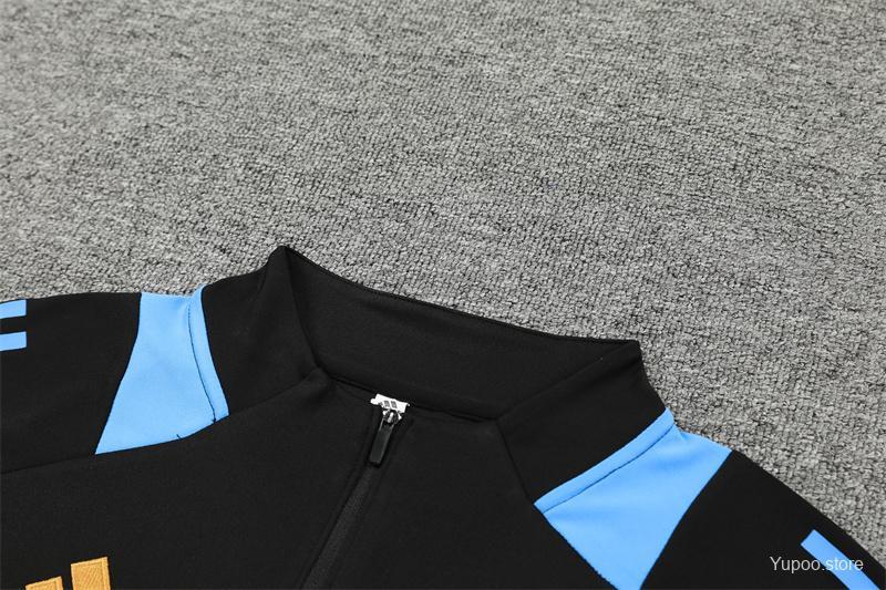 Argentina 24-25 adult long sleeved half zip training suit with top and pants