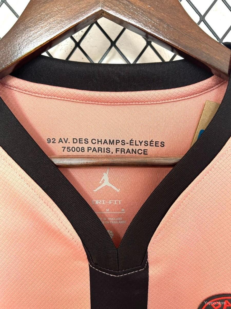 PSG 24/25  Third Pink Long Sleeve Jersey   FANS