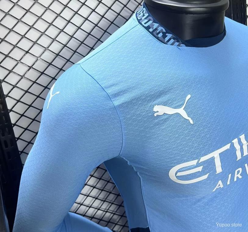 Manchester City 24/25 Home Long Sleeve Jersey Player Version