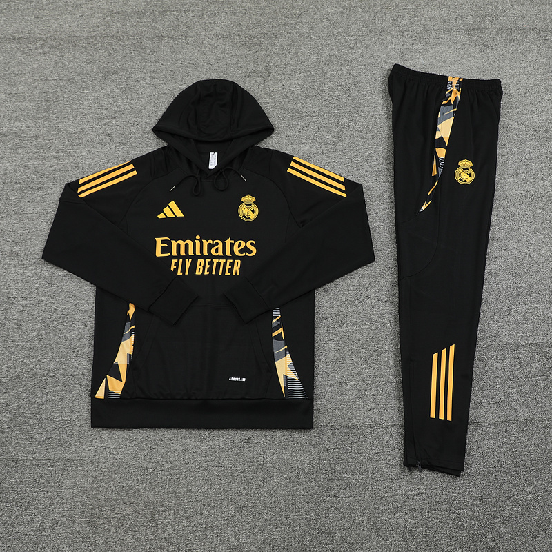 Real Madrid 24/25 Adults Long sleeves half-zip cap training suit Top + pants