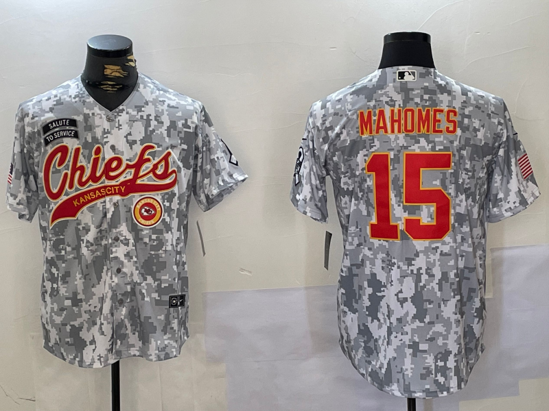 NFL Chiefs City Royals MAHOMES No. 15  baseball uniform