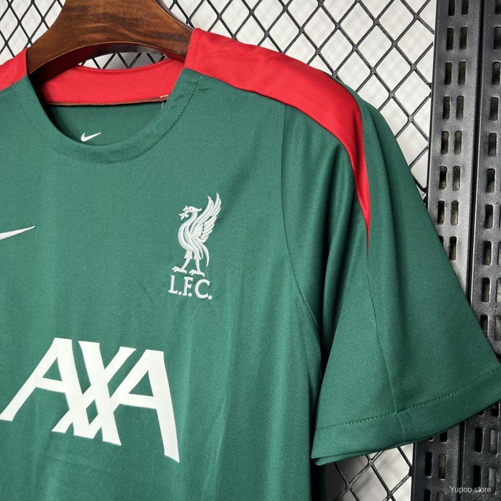 Liverpool 24/25 Dark Green Pre-match Jersey- Fans Version