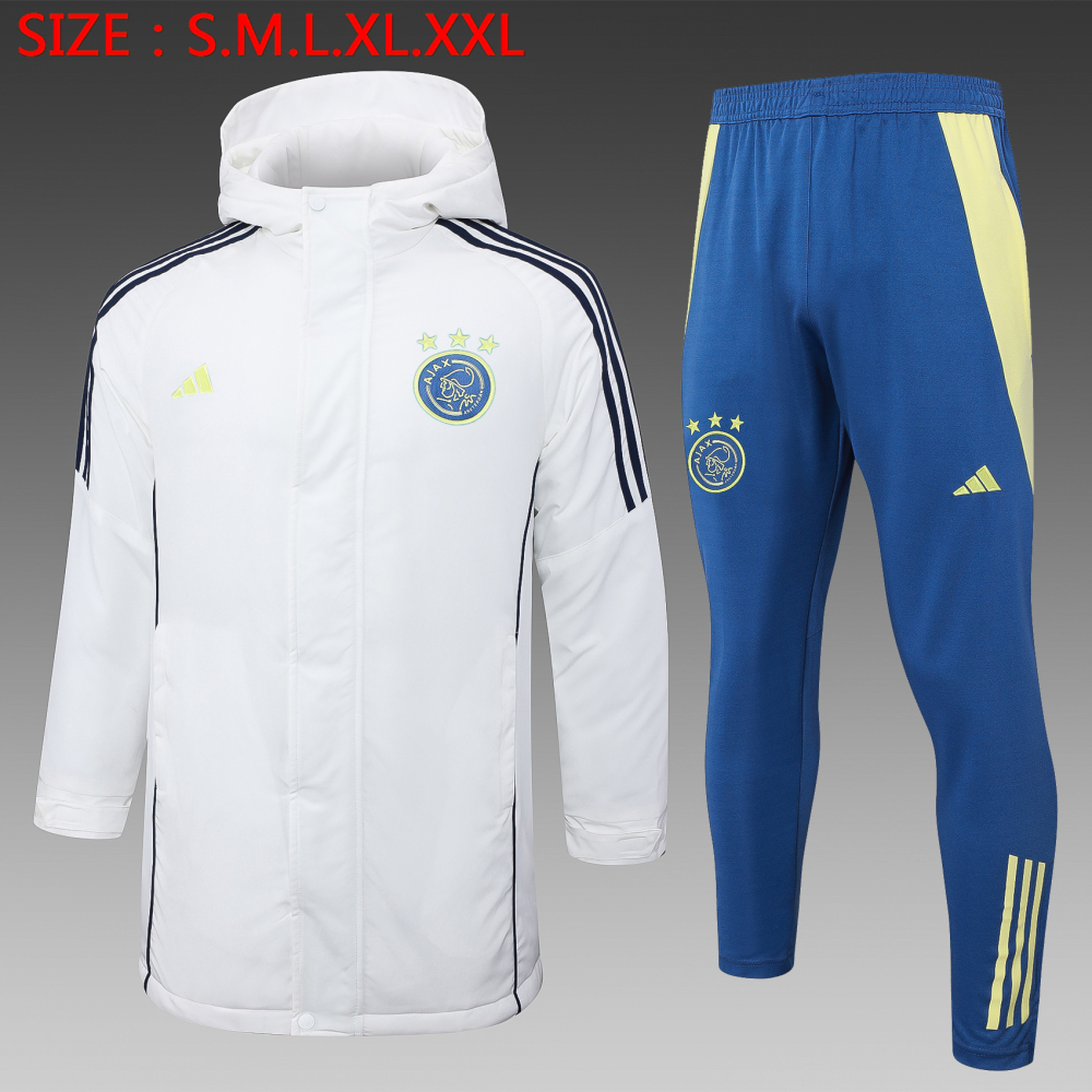 24-25 Ajax white cotton coat.
