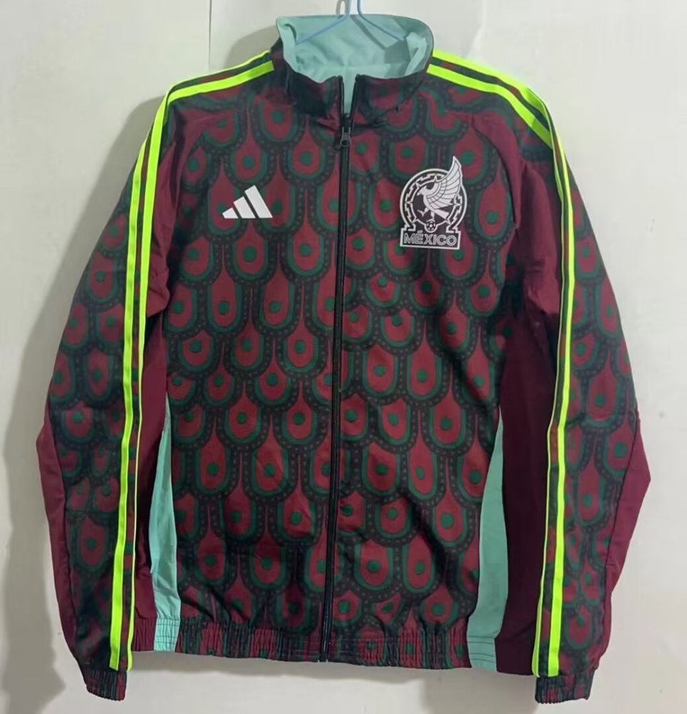 Mexico 2024 Both Long sleeves zipper Windbreaker