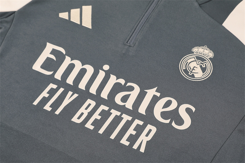 Real Madrid  24/25 Adults  Long sleeves  half-zip training suit Top + pants